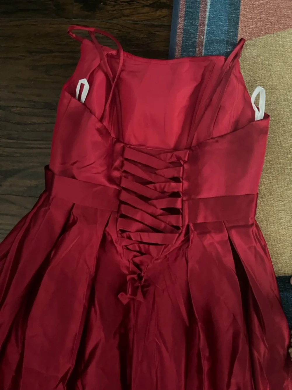 Satin Red Dress - Picture 4 of 7